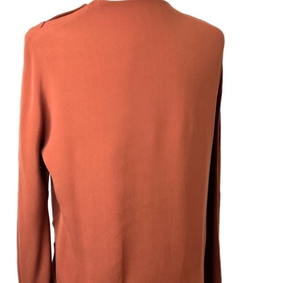 Haider Ackermann Silk Terra Cotta Draped Bottom Zip Top Dress Made in 🇫🇷 36 - Picture 5 of 13